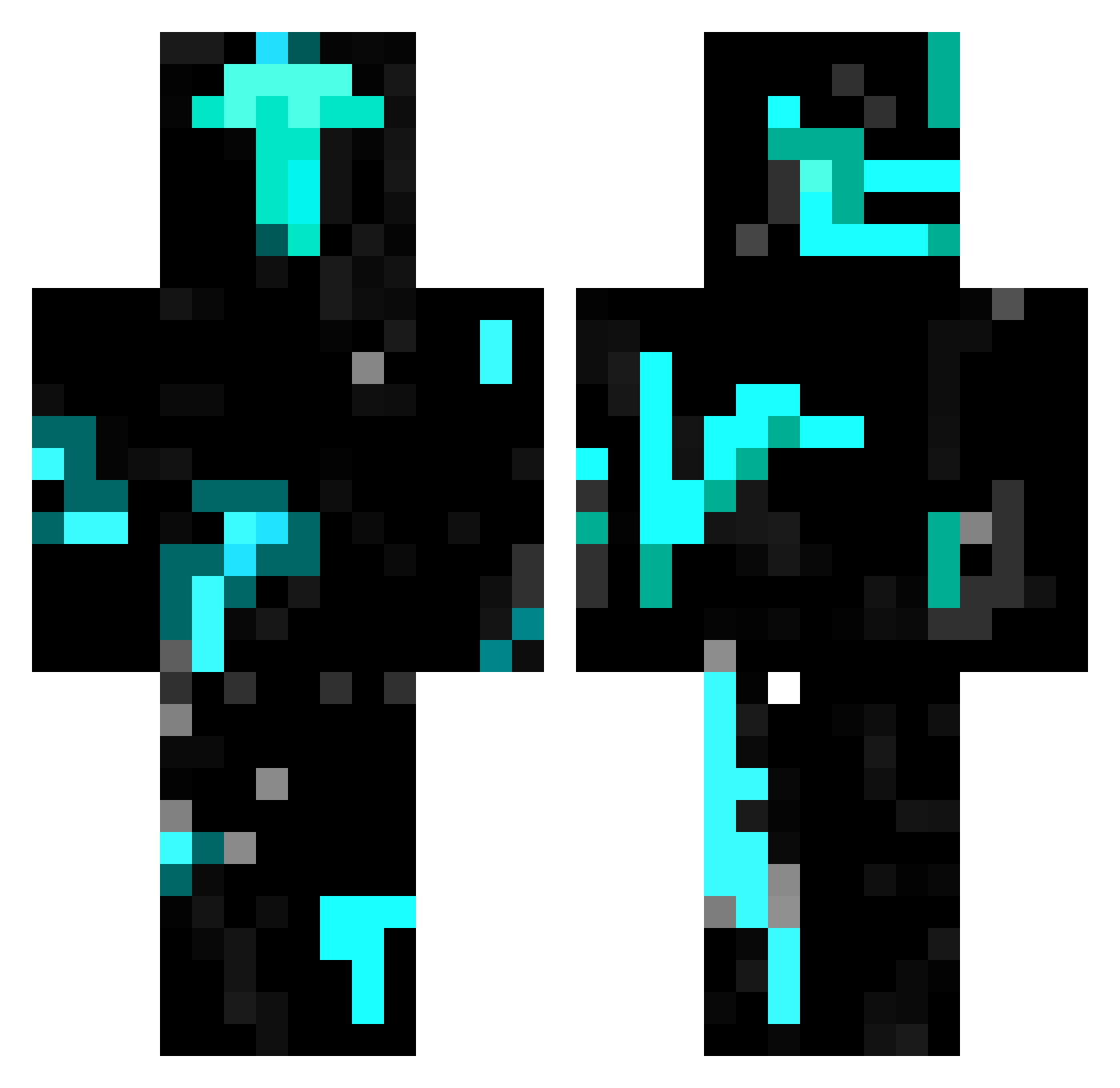 eltodes Minecraft skin, front and back view