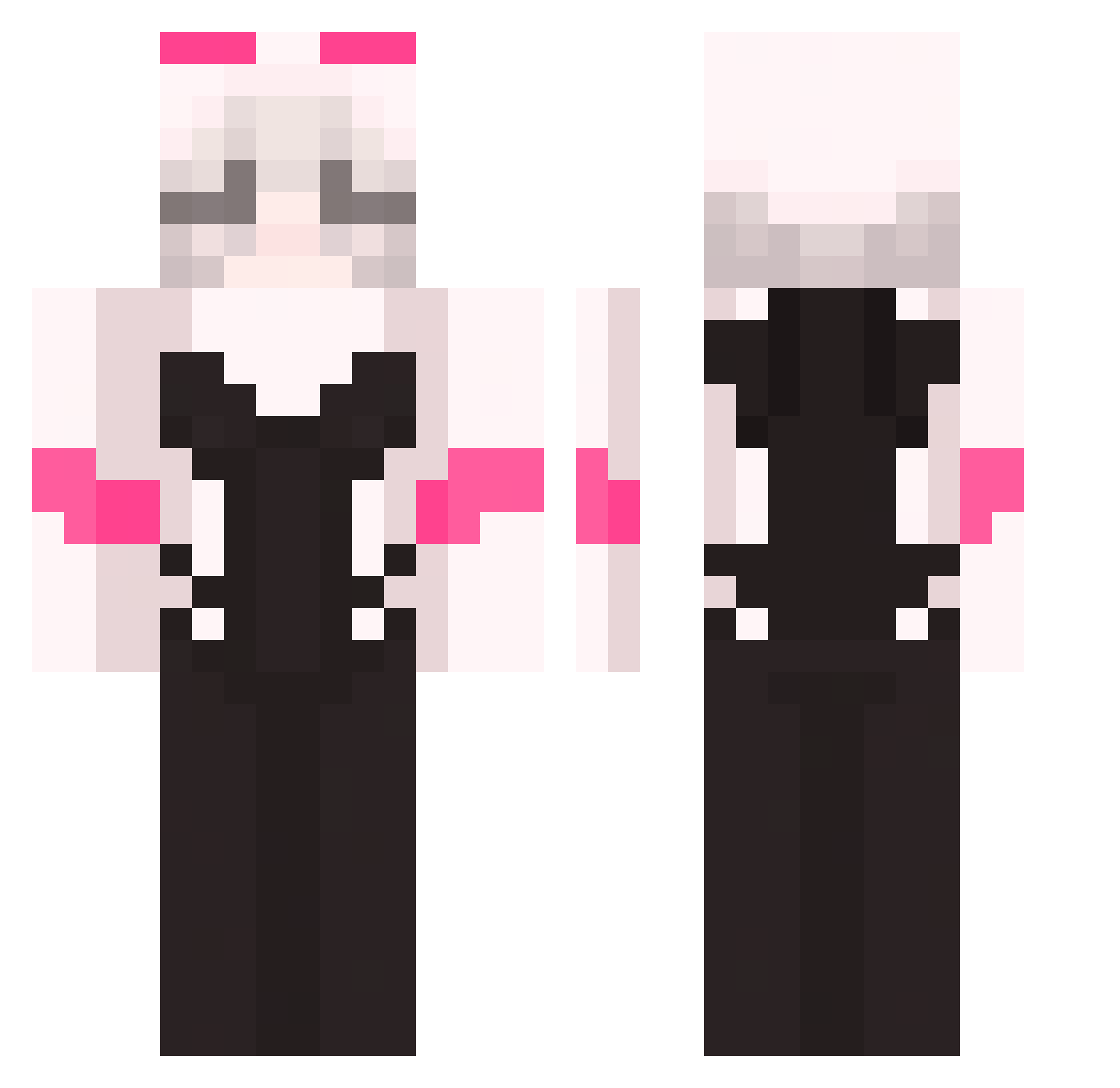 tatucita Minecraft skin, front and back view