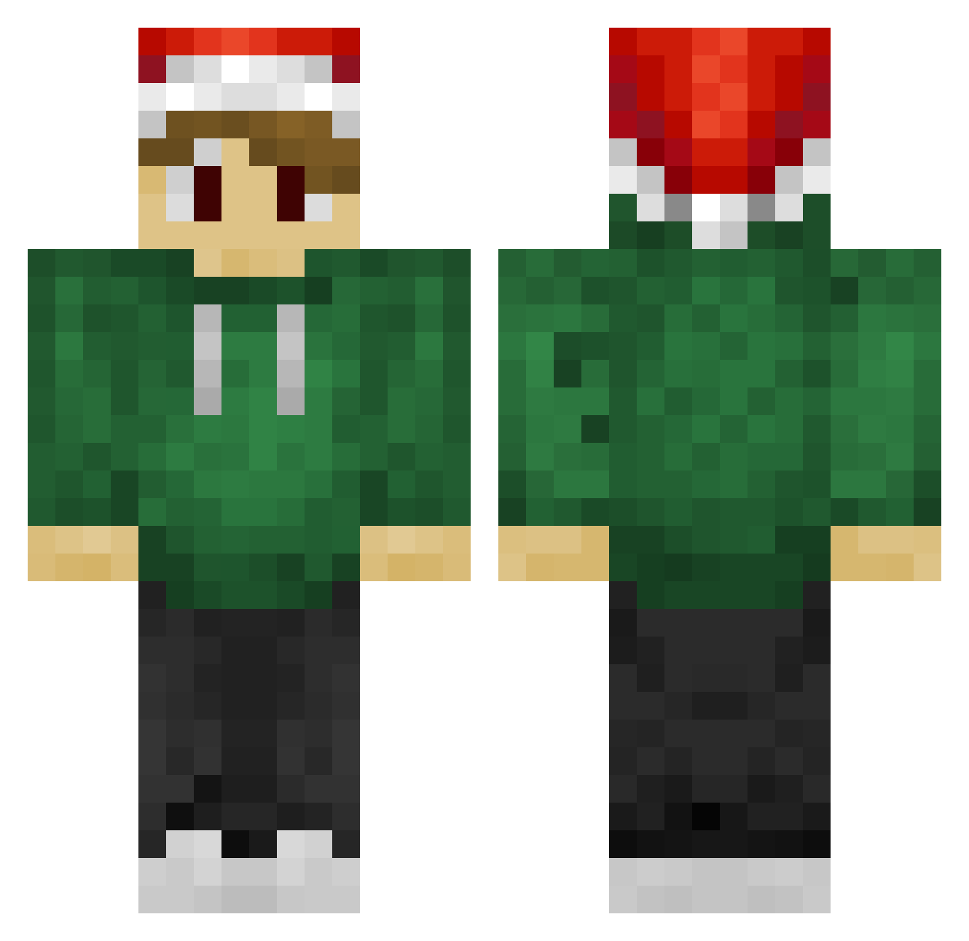 Sintzy Minecraft skin, front and back view