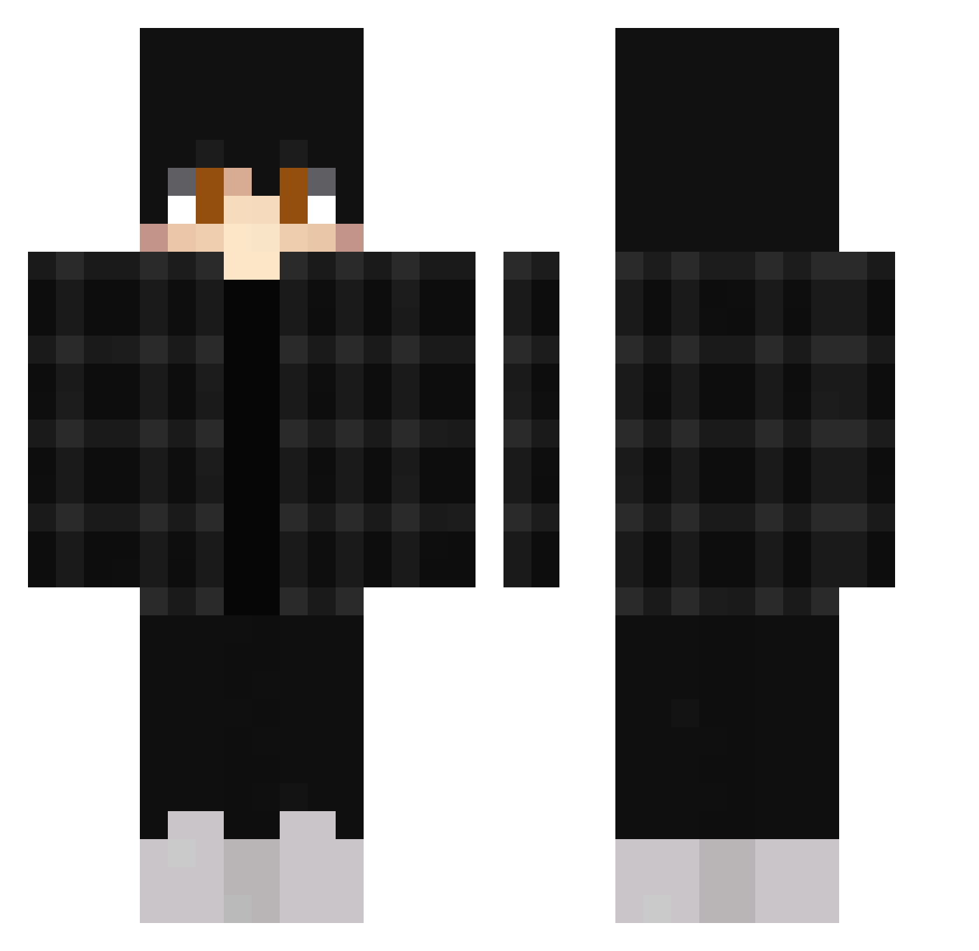samBerserkerJr Minecraft skin, front and back view