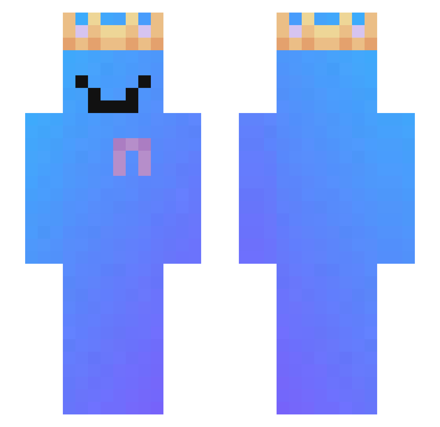 Ranger22 Minecraft skin, front and back view