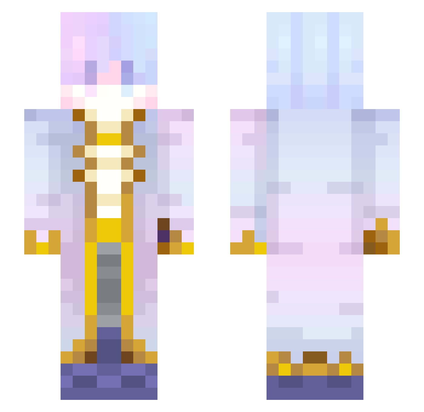 venerably Minecraft skin, front and back view