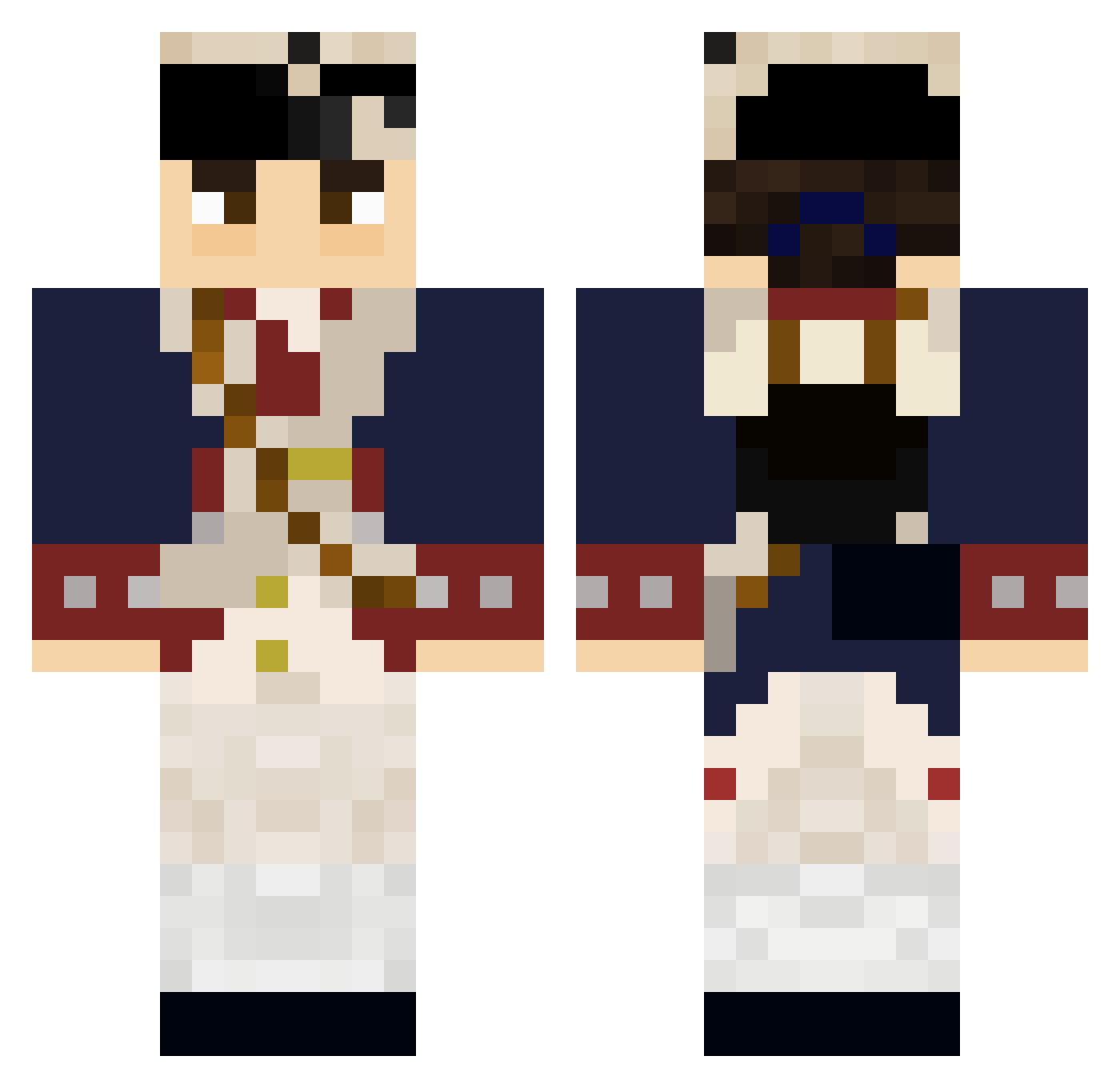 Chad_Bonogees Minecraft skin, front and back view