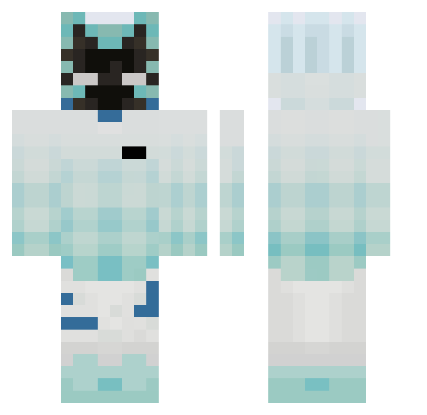 SUBSIDEZzz Minecraft skin, front and back view