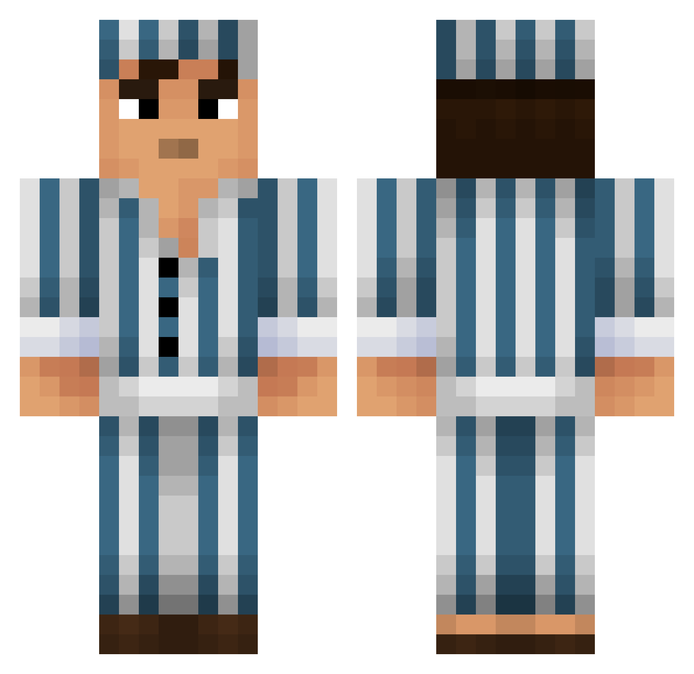 Seb_MKH Minecraft skin, front and back view