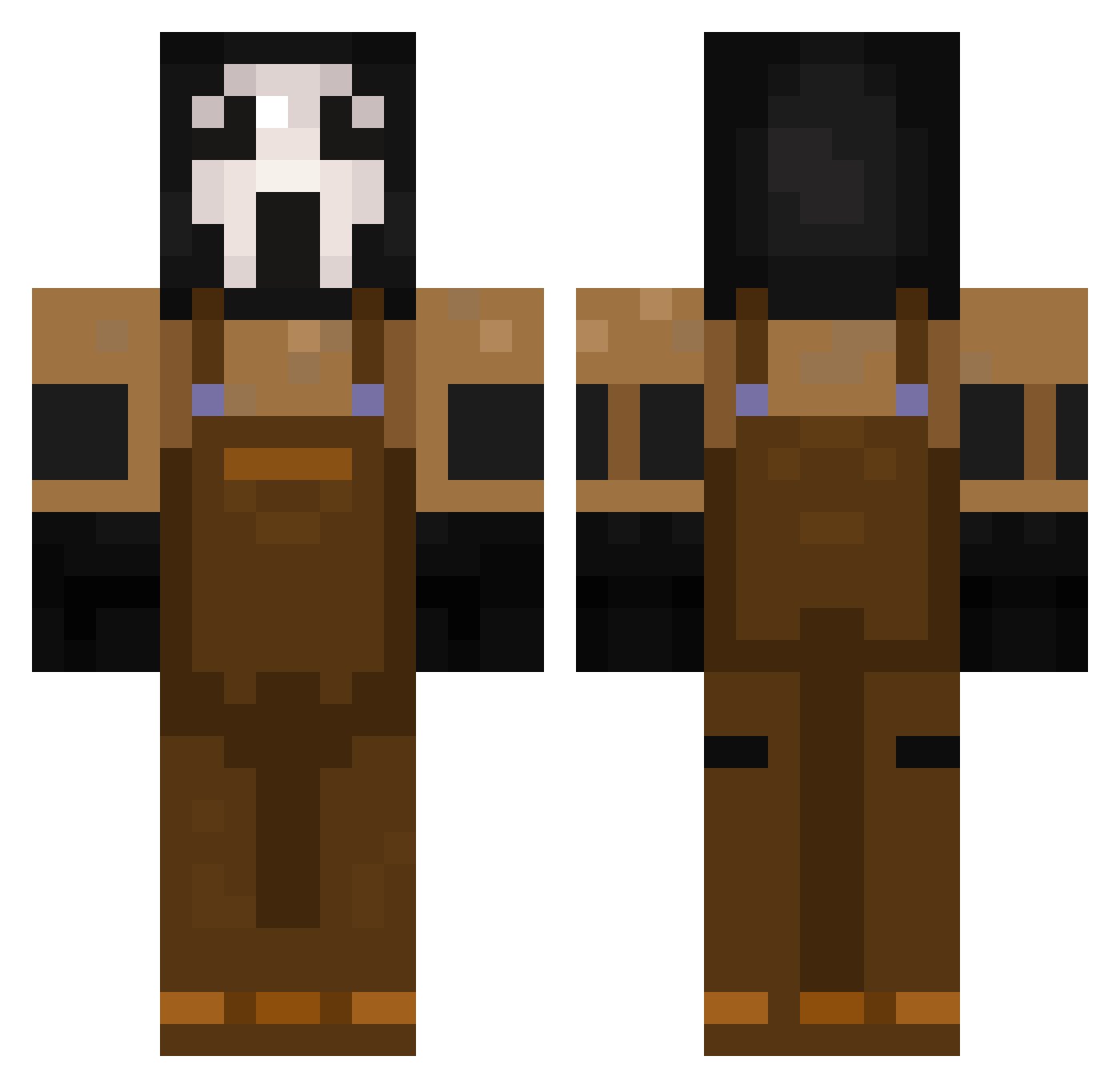 DeeMad Minecraft skin, front and back view