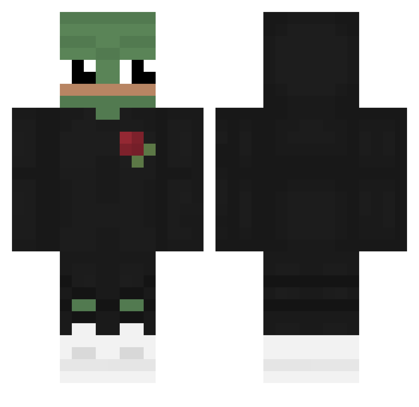 hold_13 Minecraft skin, front and back view