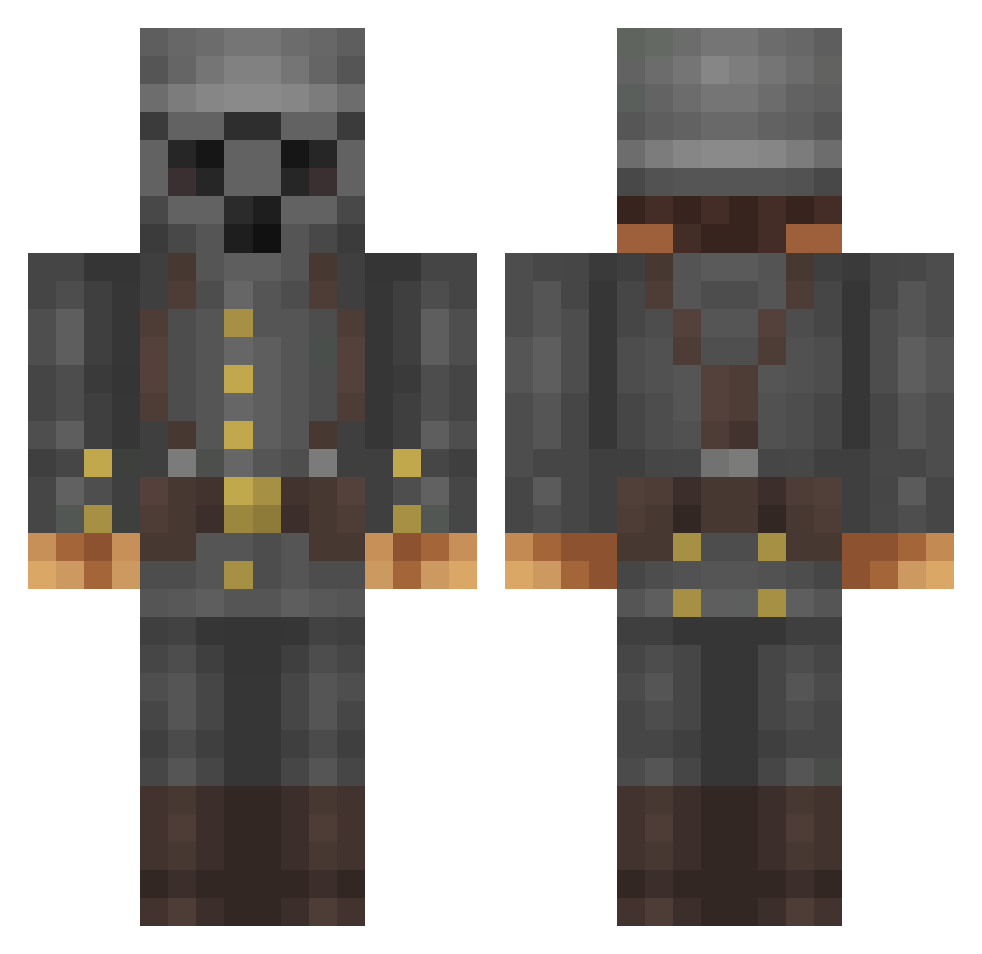 Cylezx Minecraft skin, front and back view