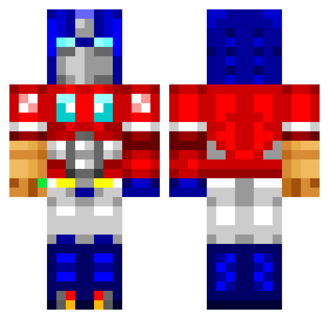 jpnNova Minecraft skin, front and back view