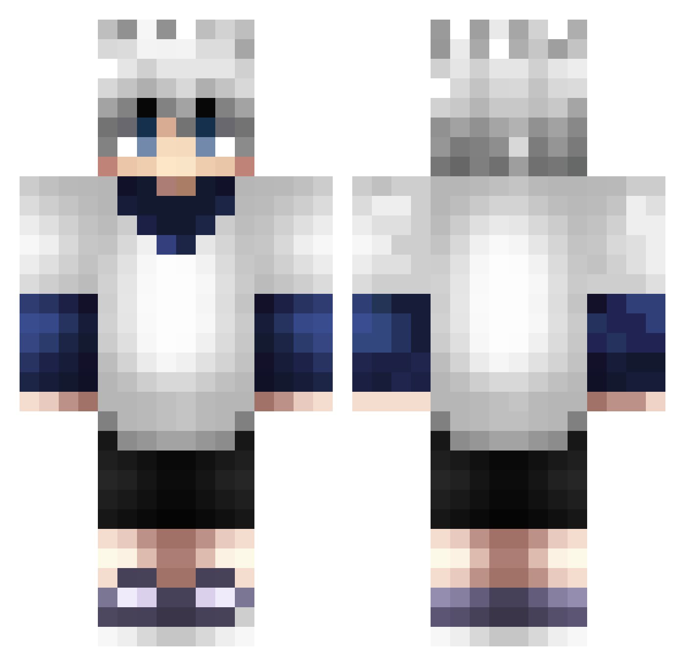 zAosen_ Minecraft skin, front and back view