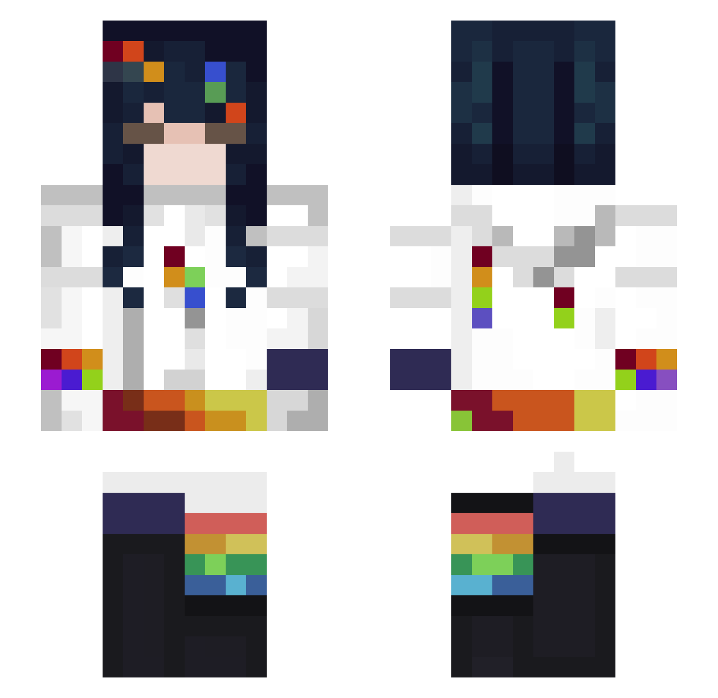 paraparfaitt Minecraft skin, front and back view
