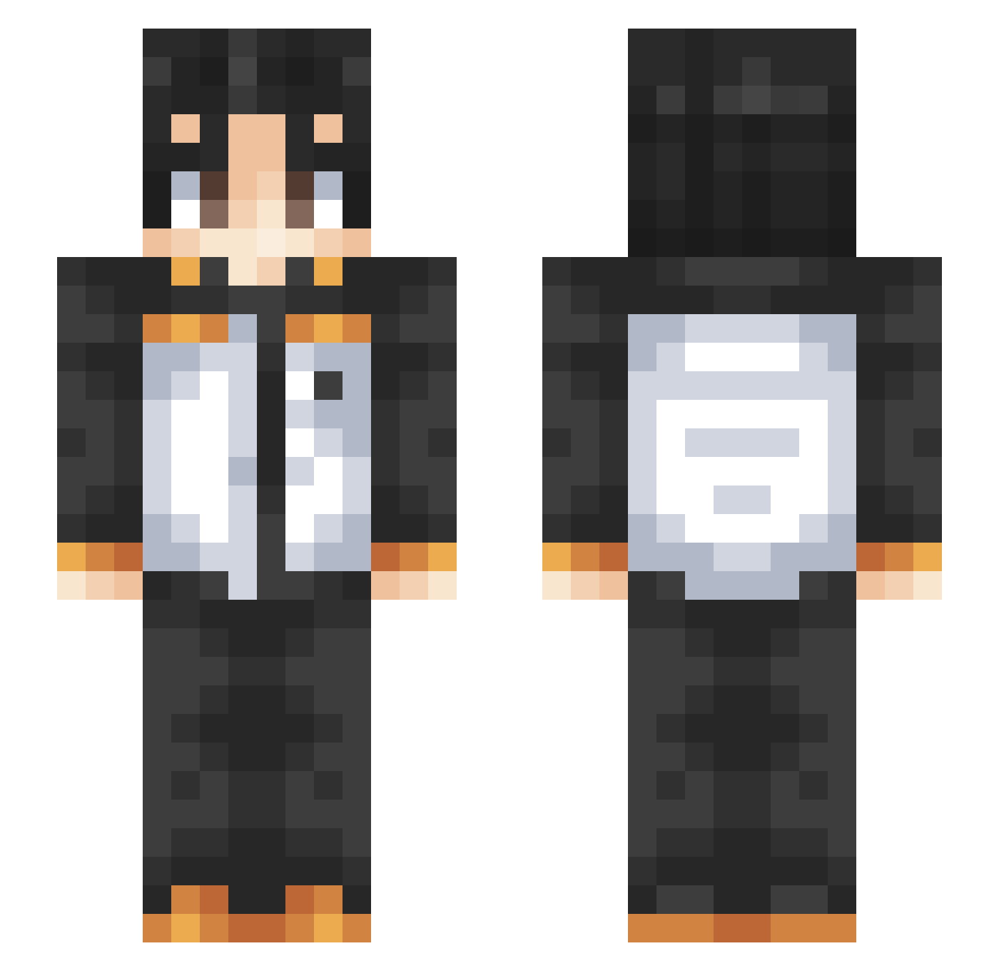 Sakura_sound_Hui Minecraft skin, front and back view
