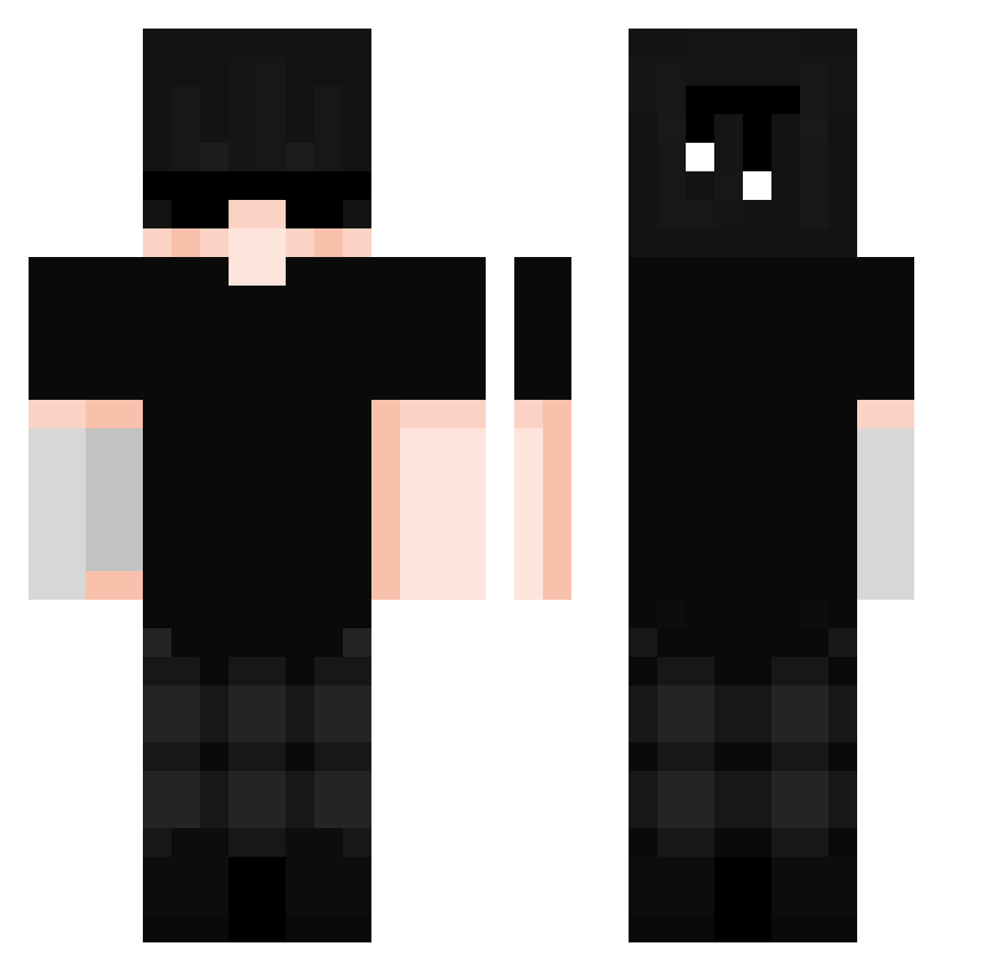 Mr_Morfin Minecraft skin, front and back view