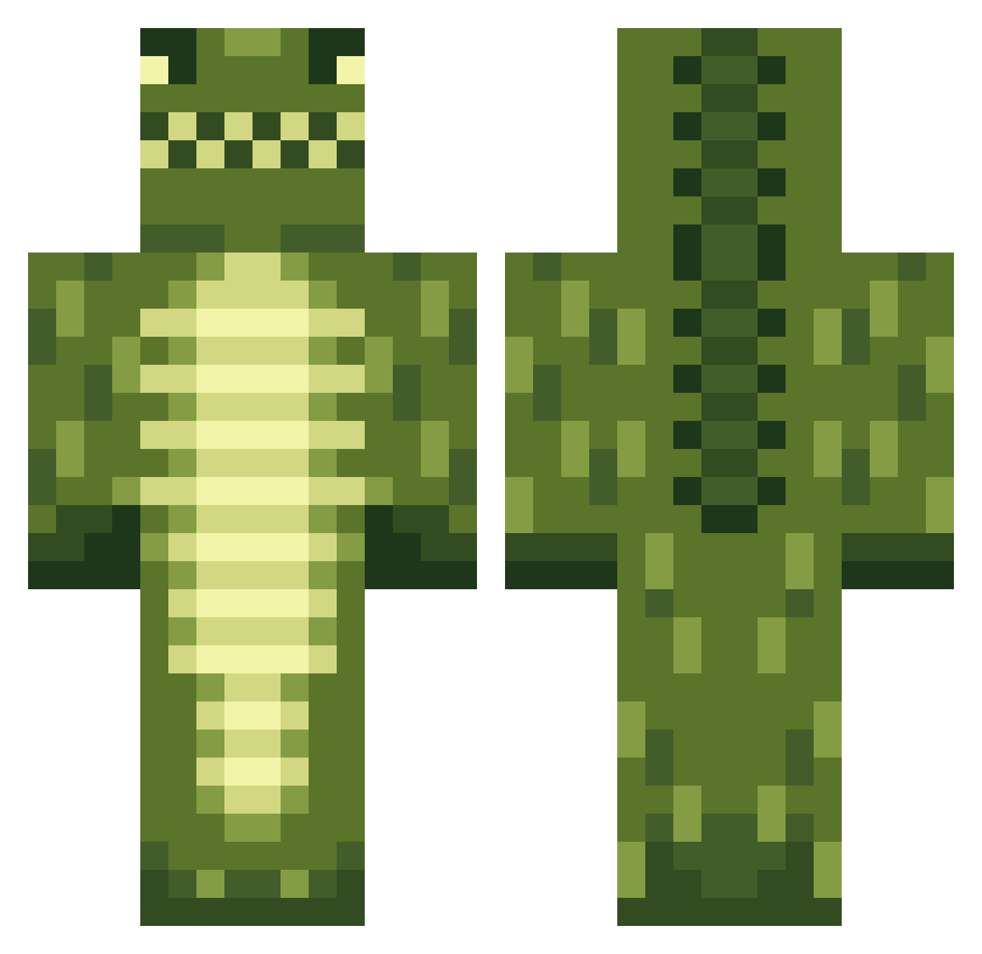 ItsCharz Minecraft skin, front and back view