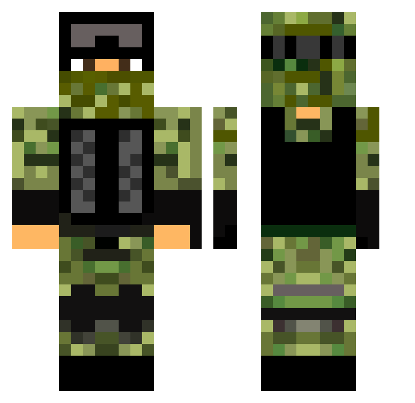 MasterHd_Pro Minecraft skin, front and back view