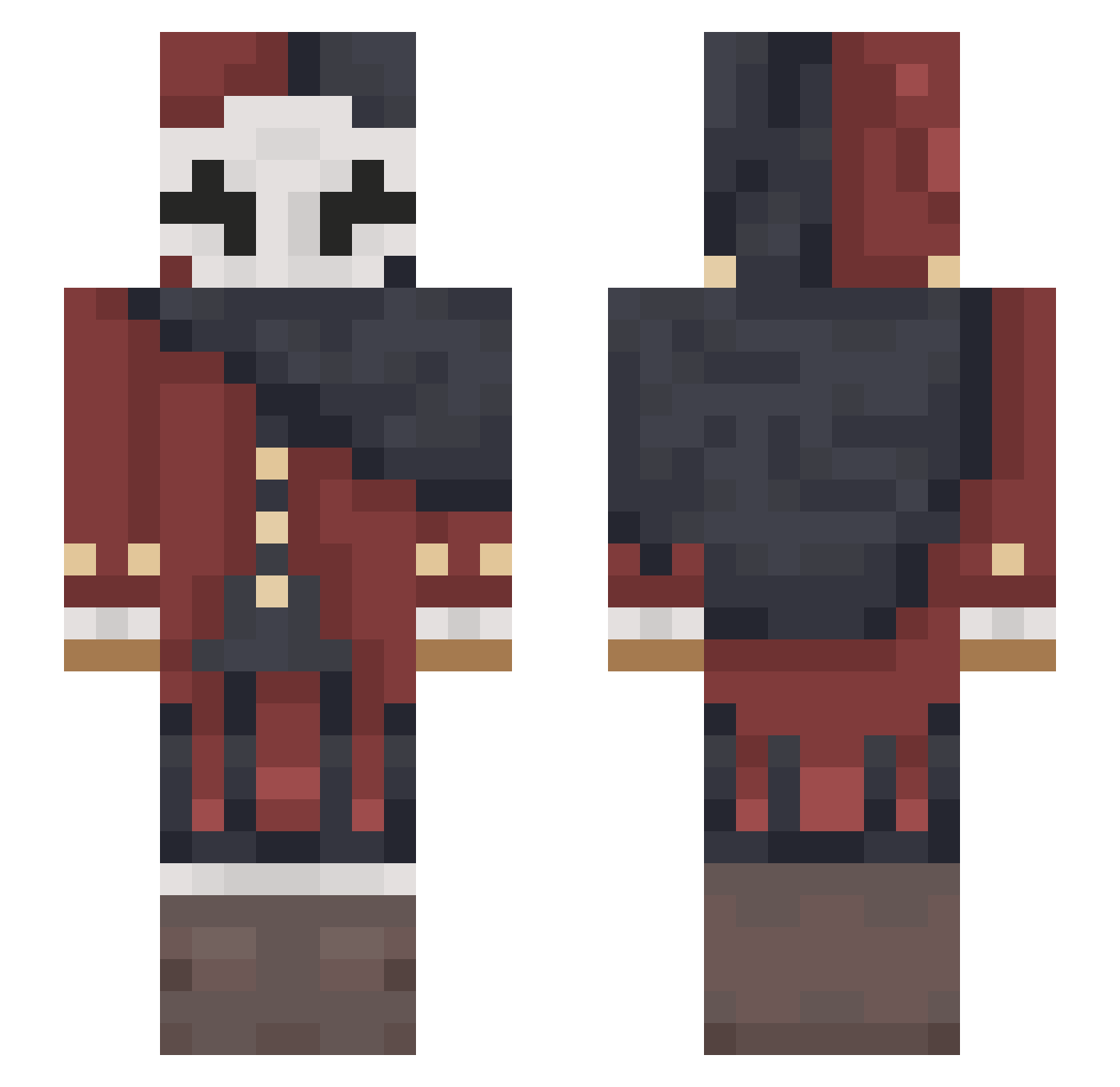 Potato_Lord_101 Minecraft skin, front and back view