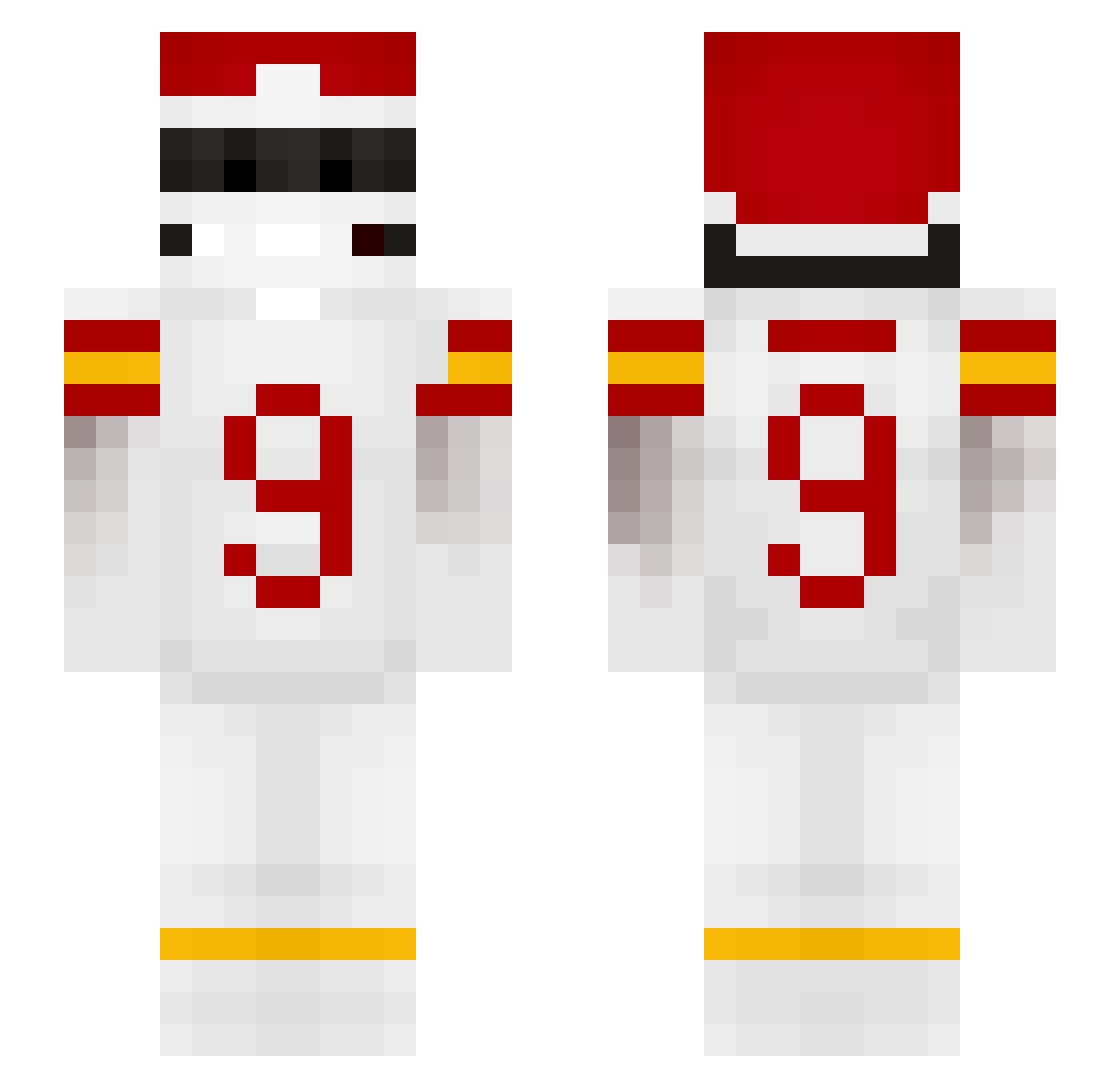 DilPM Minecraft skin, front and back view