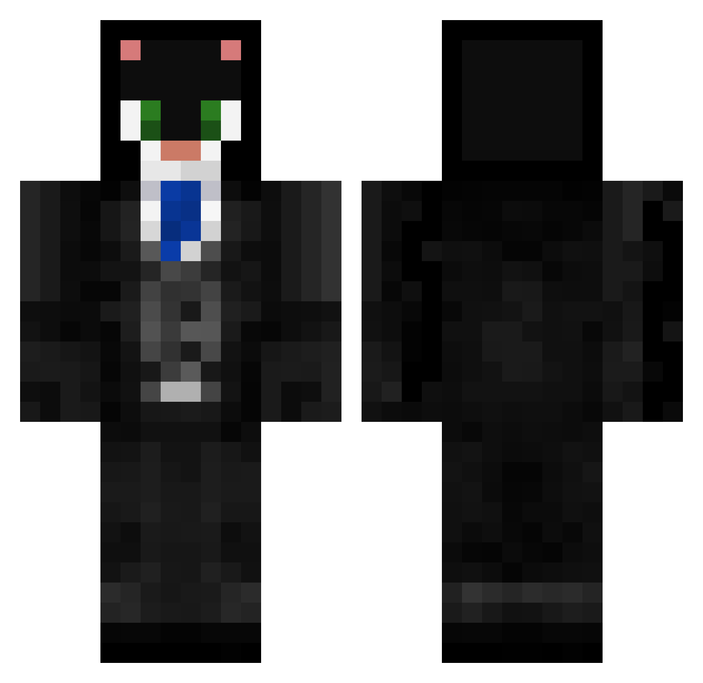 JinxTh3Cat Minecraft skin, front and back view