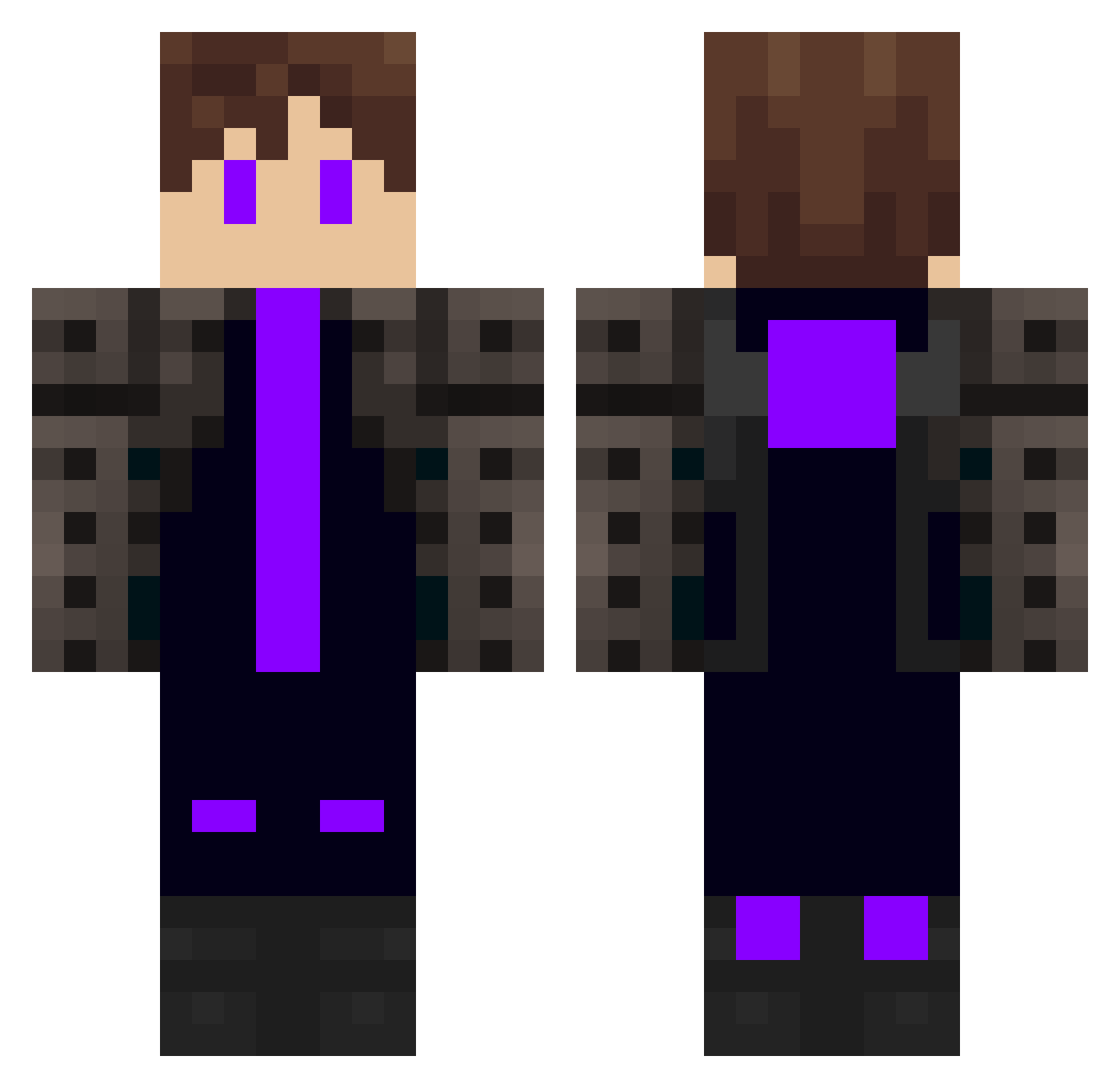 CubixTwo Minecraft skin, front and back view