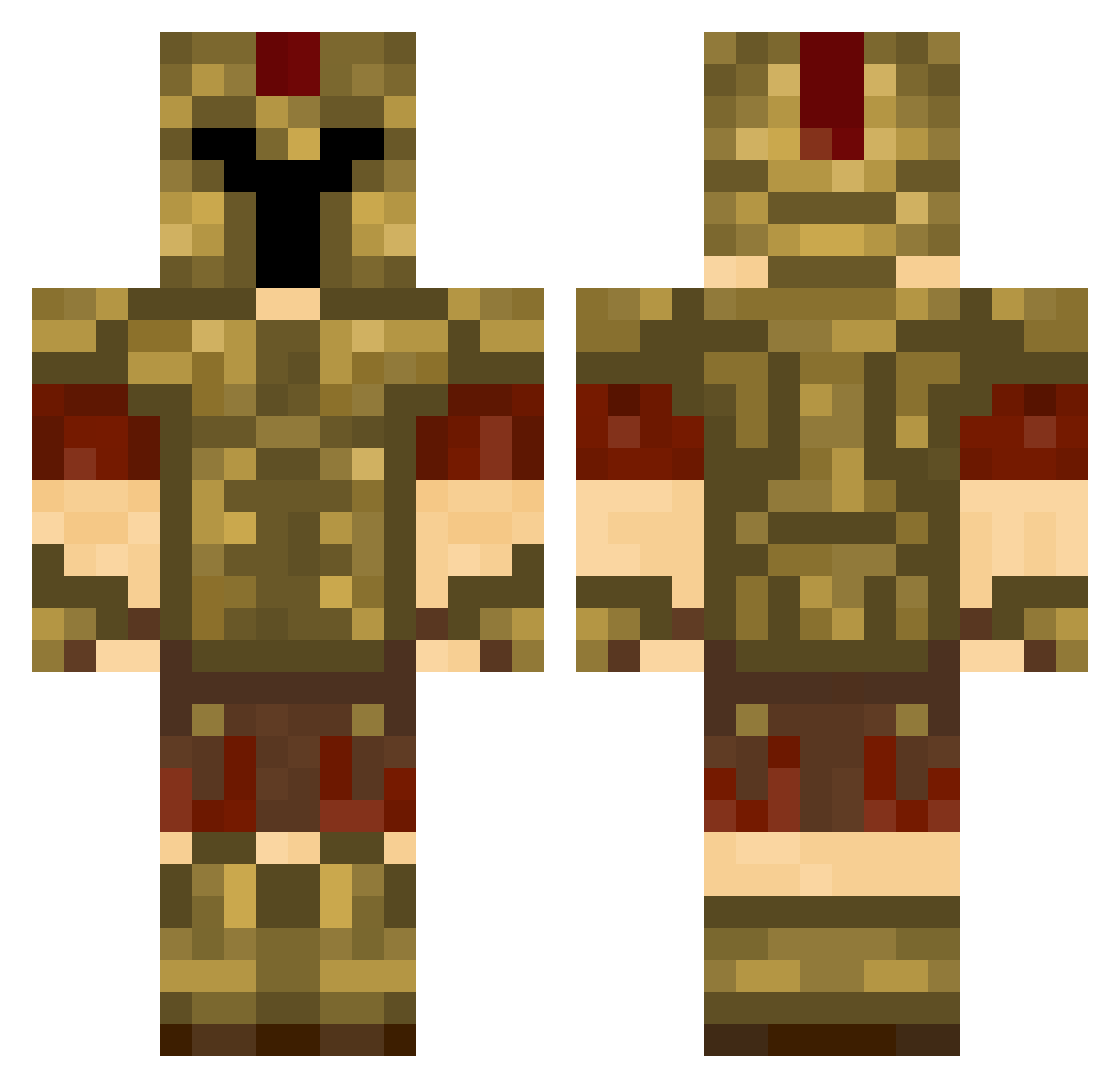 LION1307 Minecraft skin, front and back view