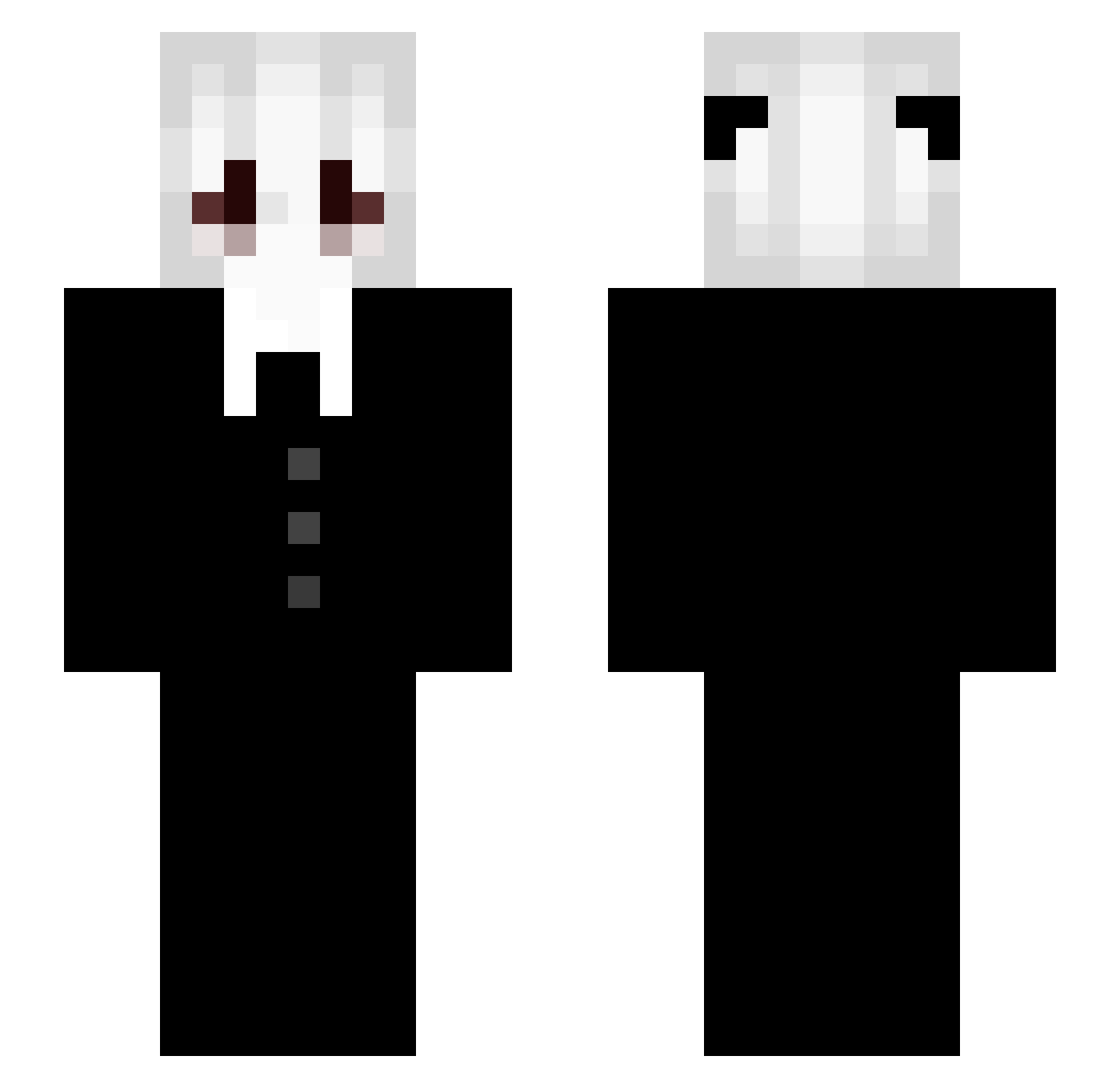ZeroCool719 Minecraft skin, front and back view