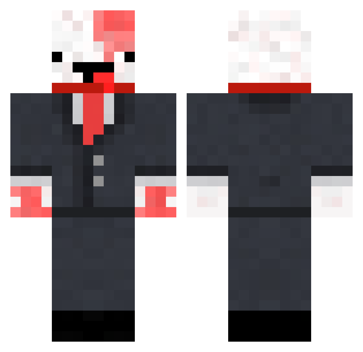 Snnek Minecraft skin, front and back view