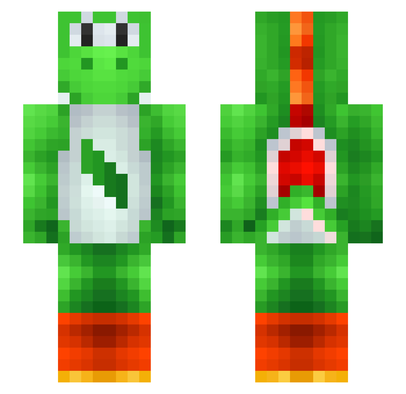 Jowish4686 Minecraft skin, front and back view