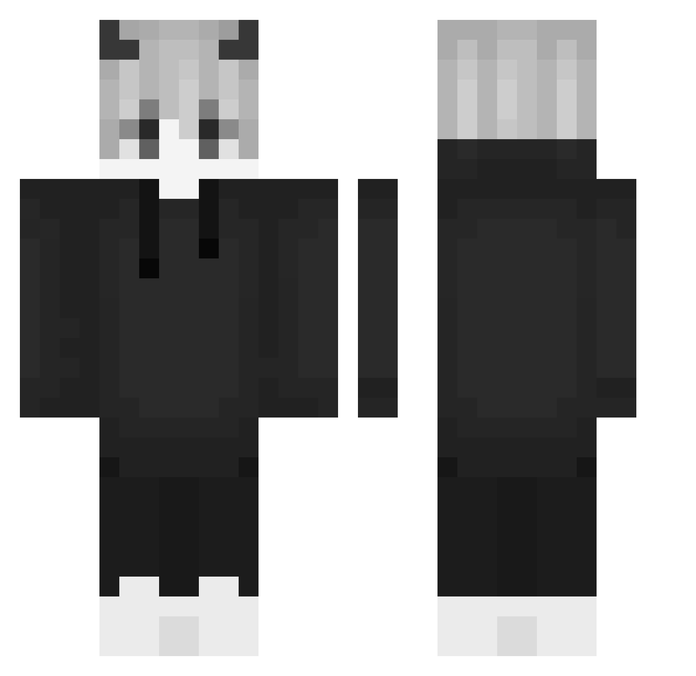 xiao_yuiu Minecraft skin, front and back view
