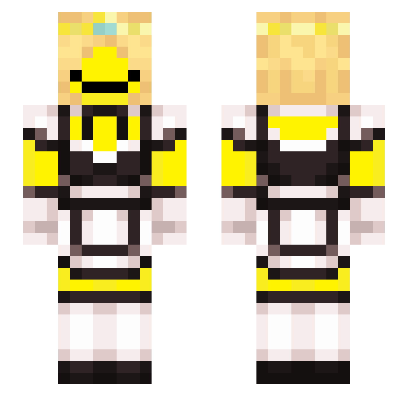 BMTD07 Minecraft skin, front and back view