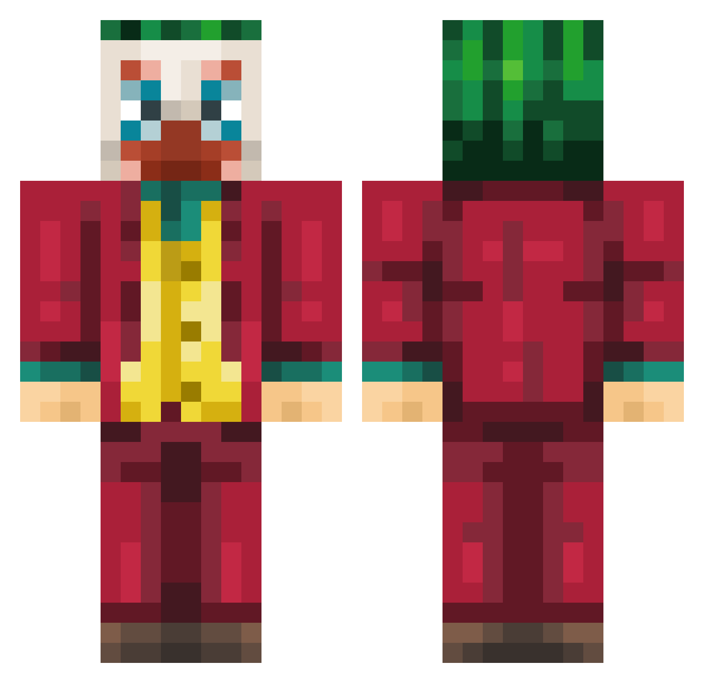 Xaykoo_ Minecraft skin, front and back view