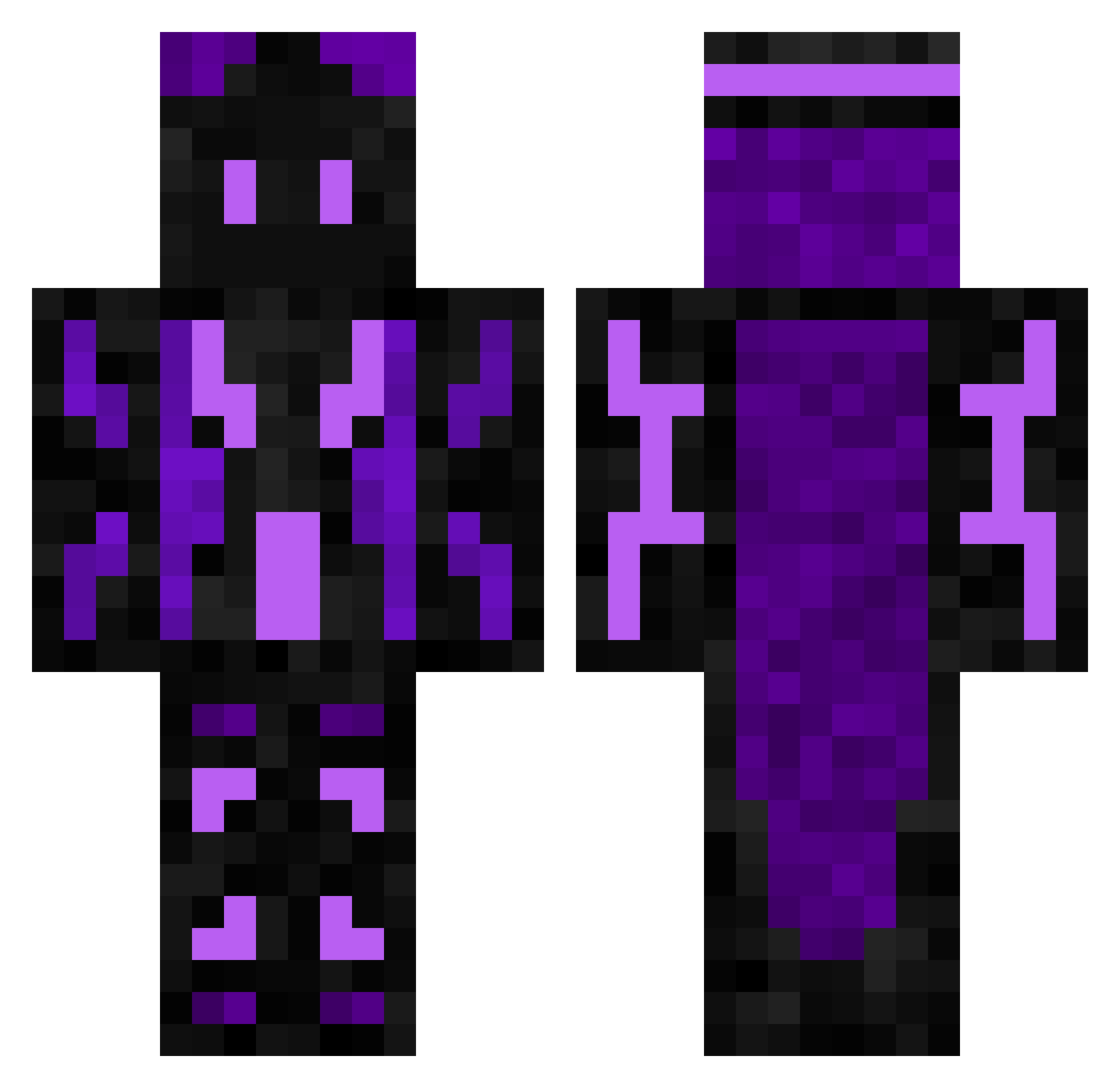 PryncessLuna Minecraft skin, front and back view