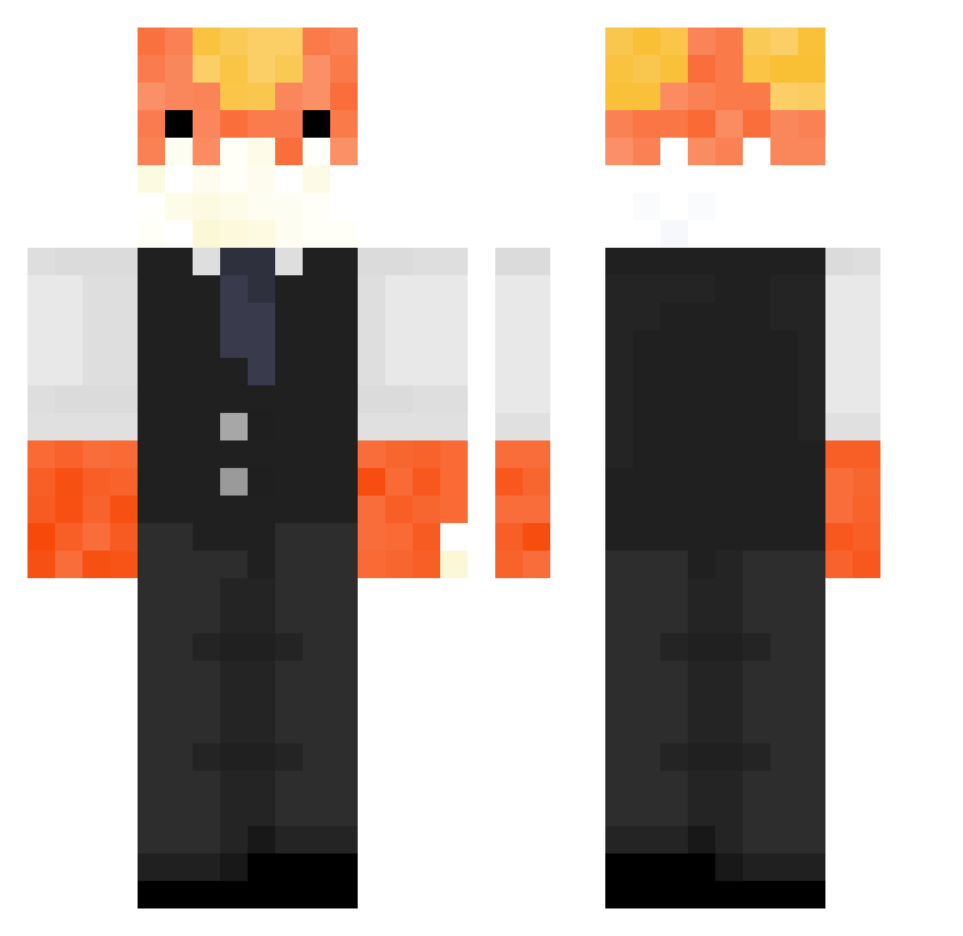 Strychnine9 Minecraft skin, front and back view