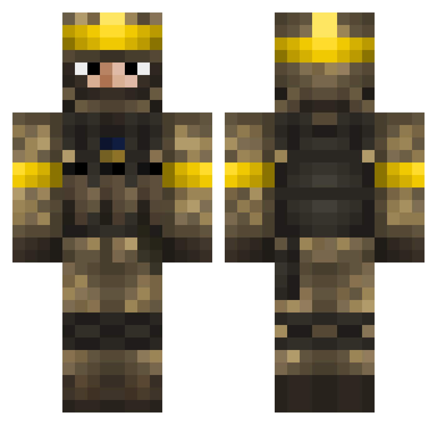 vimoza Minecraft skin, front and back view