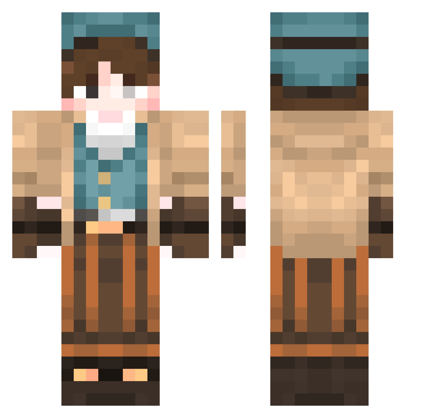 xjulianassang Minecraft skin, front and back view