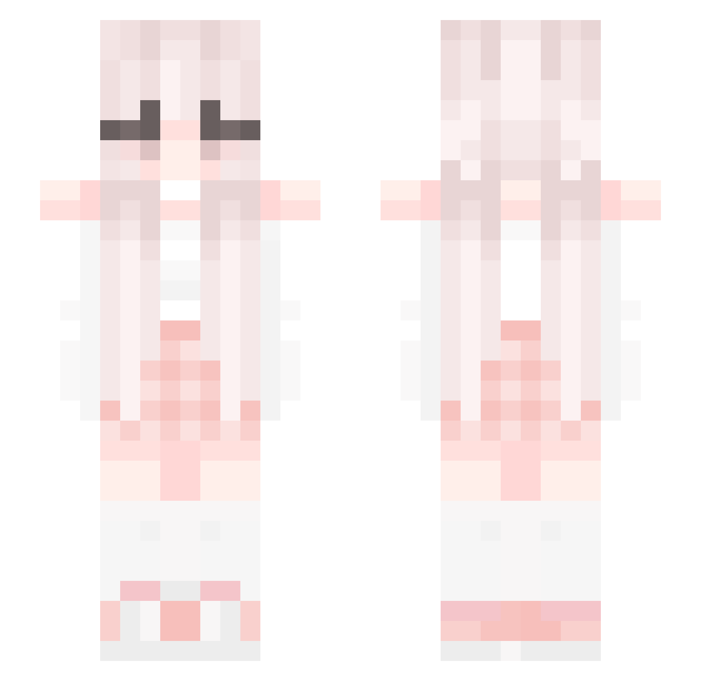 lhove Minecraft skin, front and back view