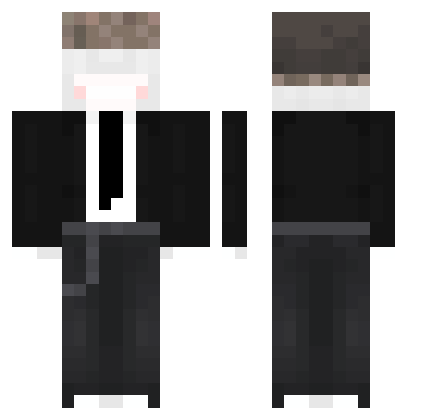Cadabb Minecraft skin, front and back view