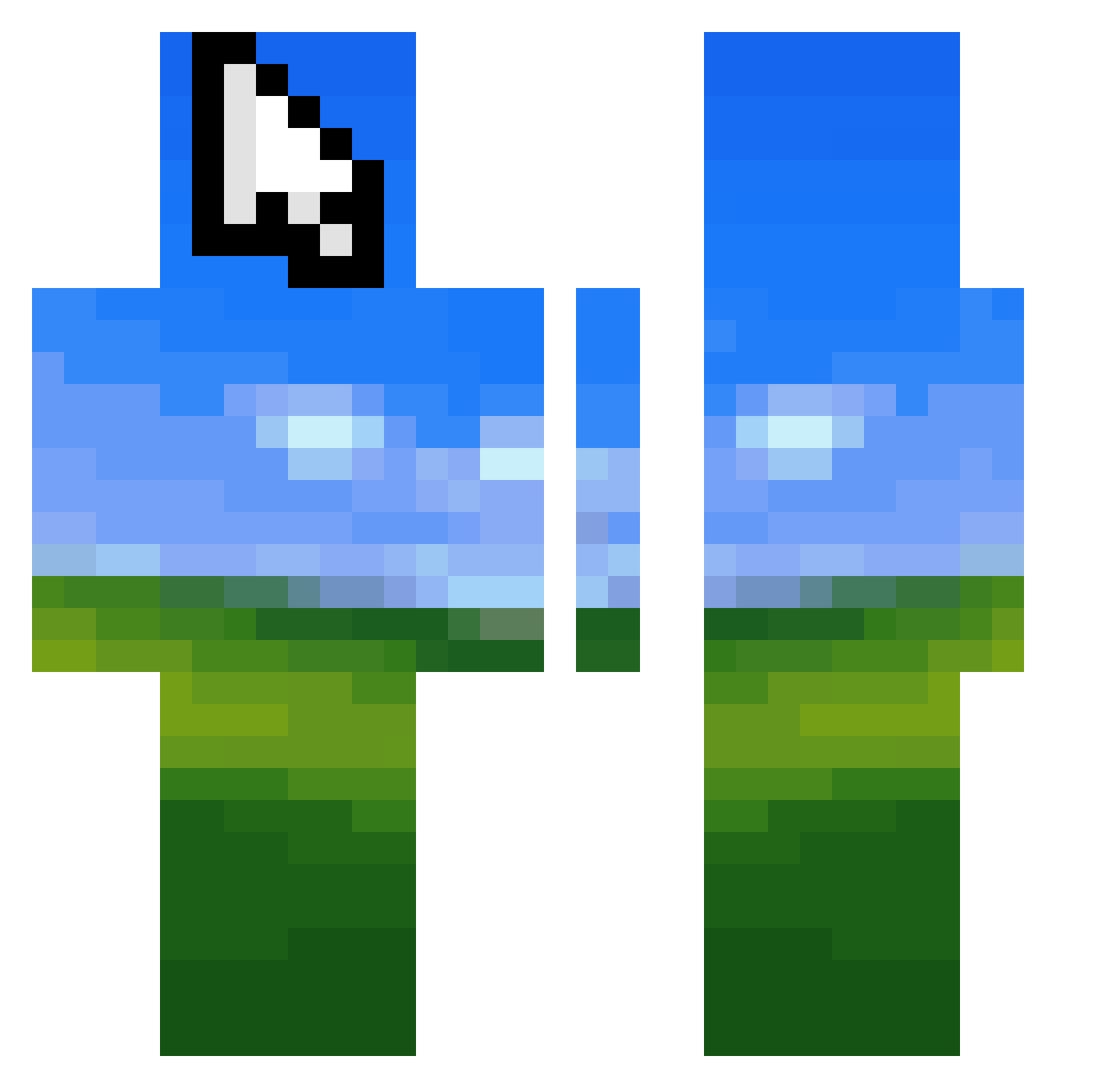 Game_art Minecraft skin, front and back view