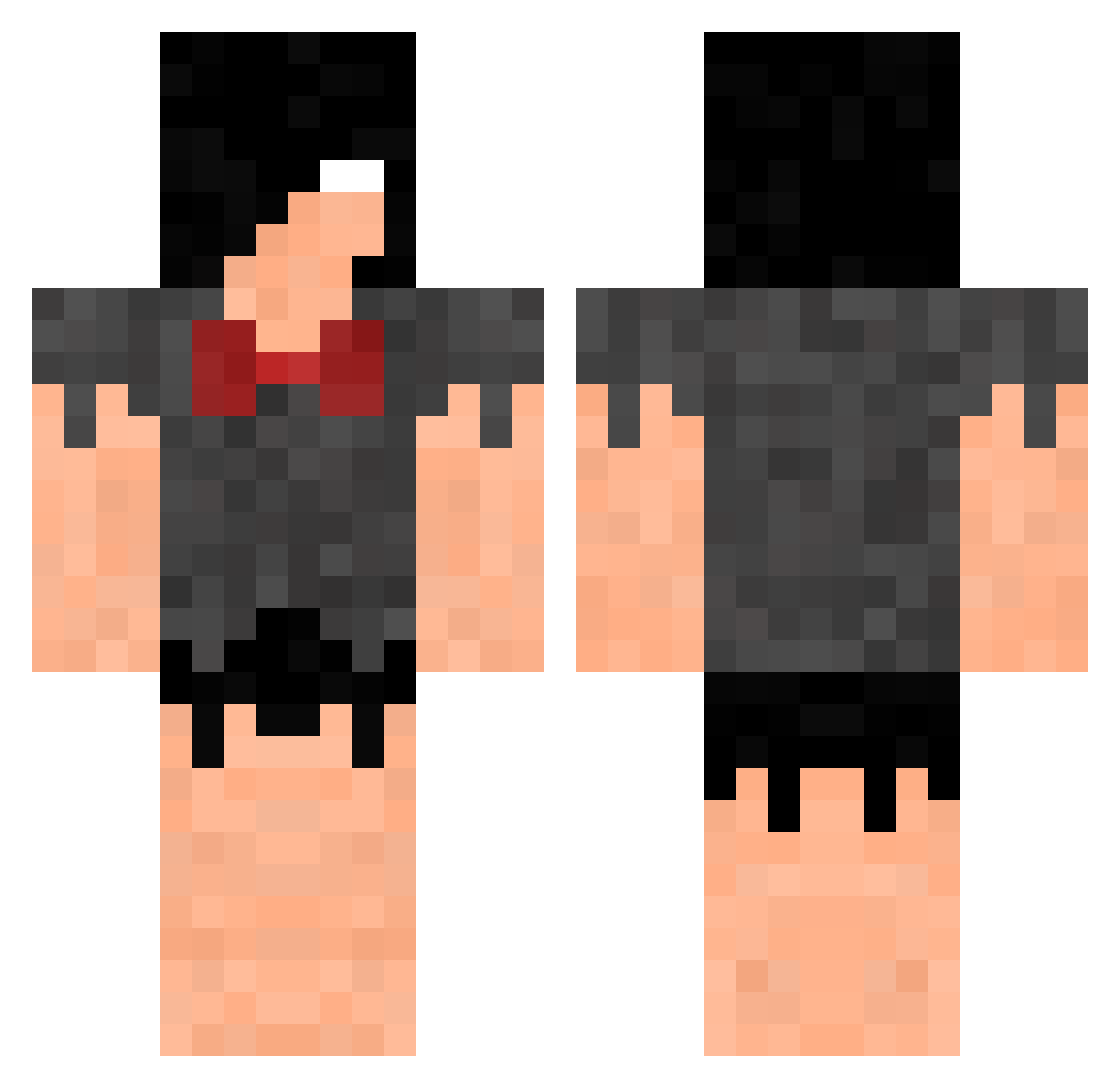 Schioldann Minecraft skin, front and back view