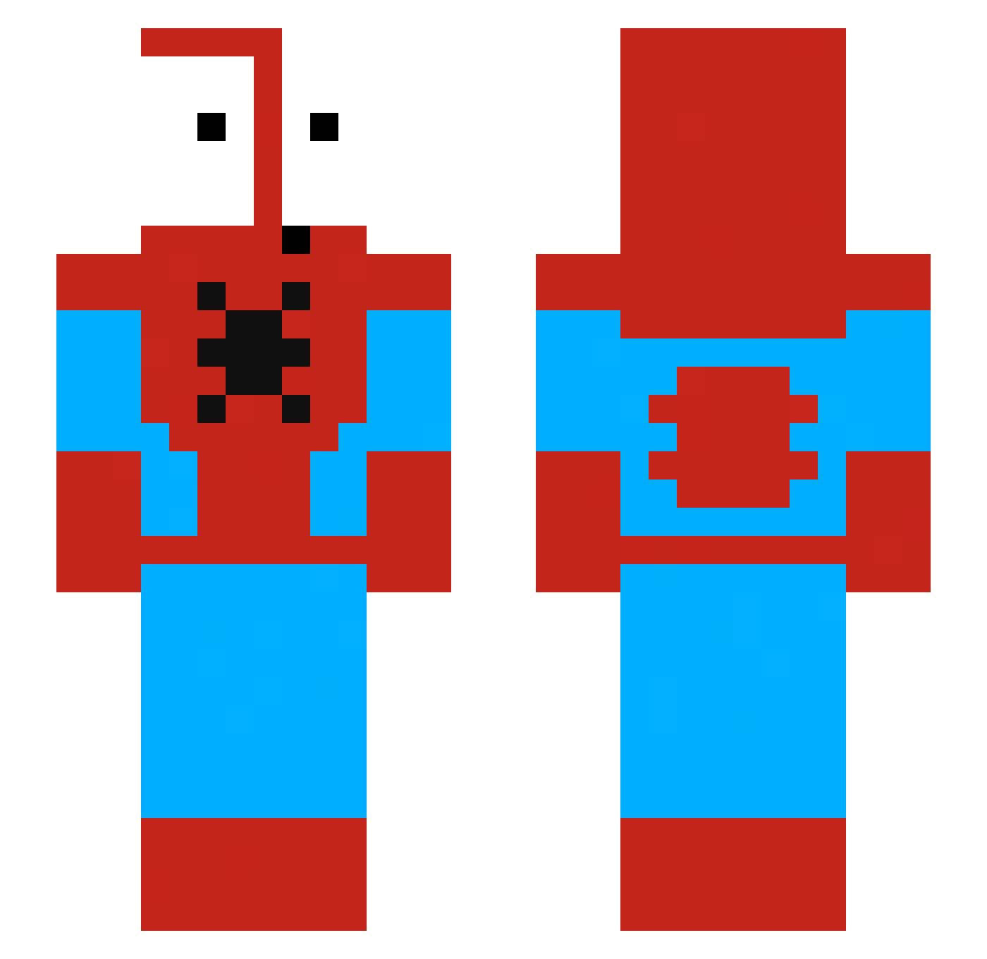 Peterson_zz Minecraft skin, front and back view
