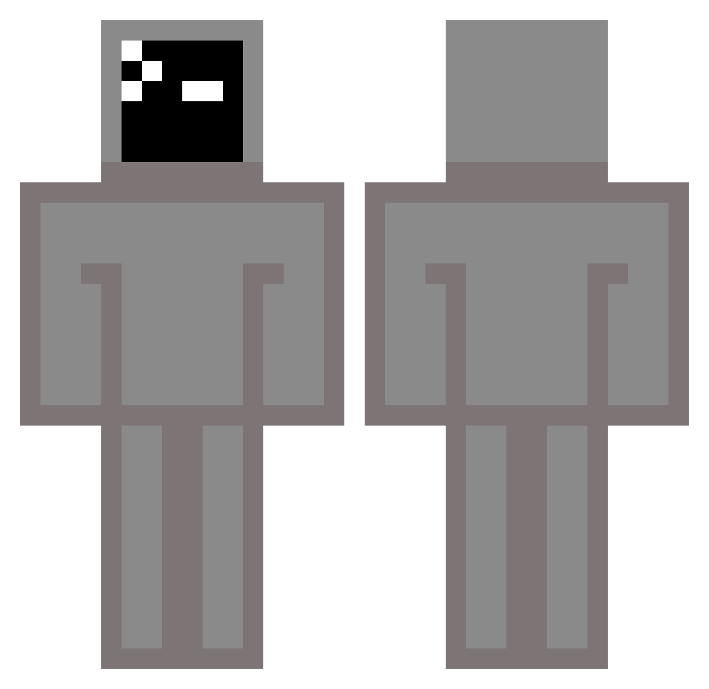 ConsoleClient87 Minecraft skin, front and back view