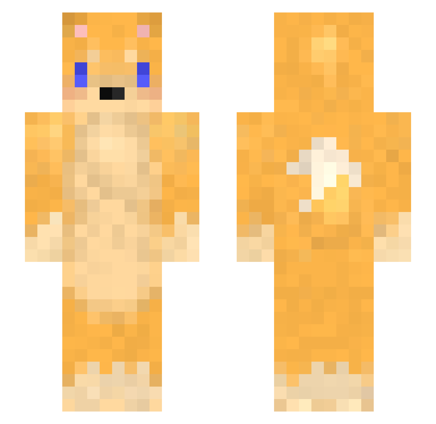 umaru_rize Minecraft skin, front and back view