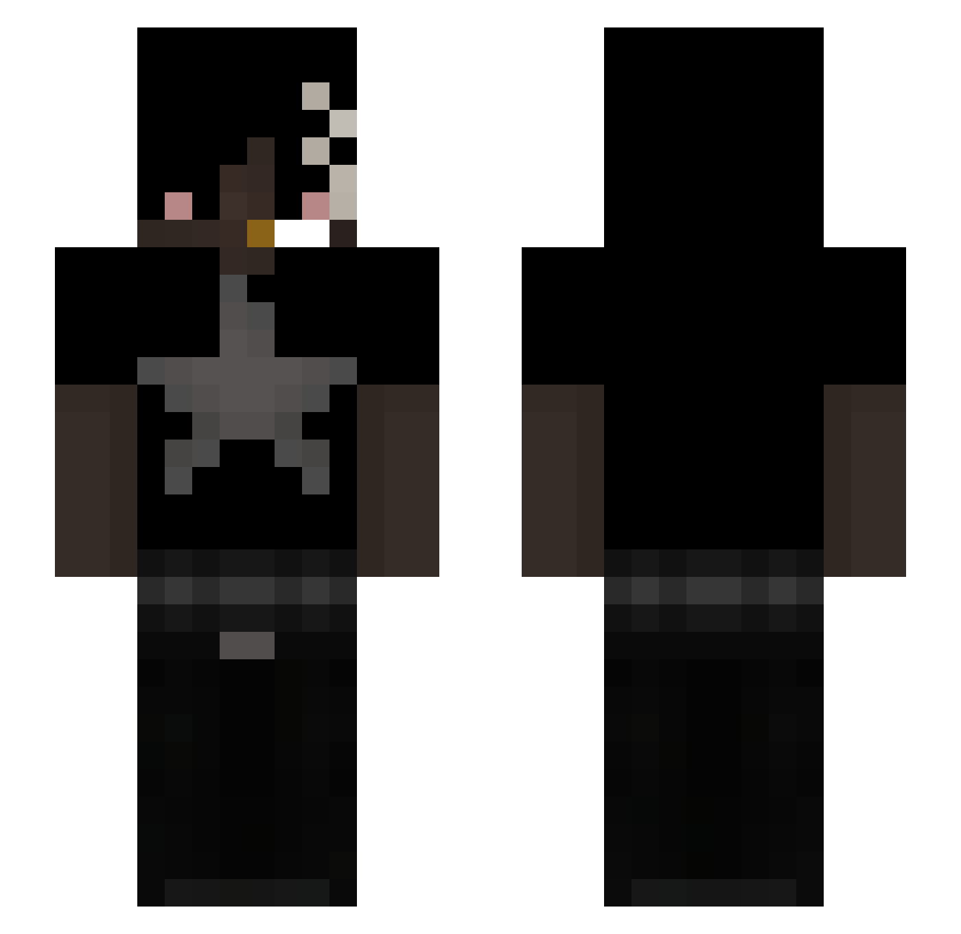 coIdie Minecraft skin, front and back view