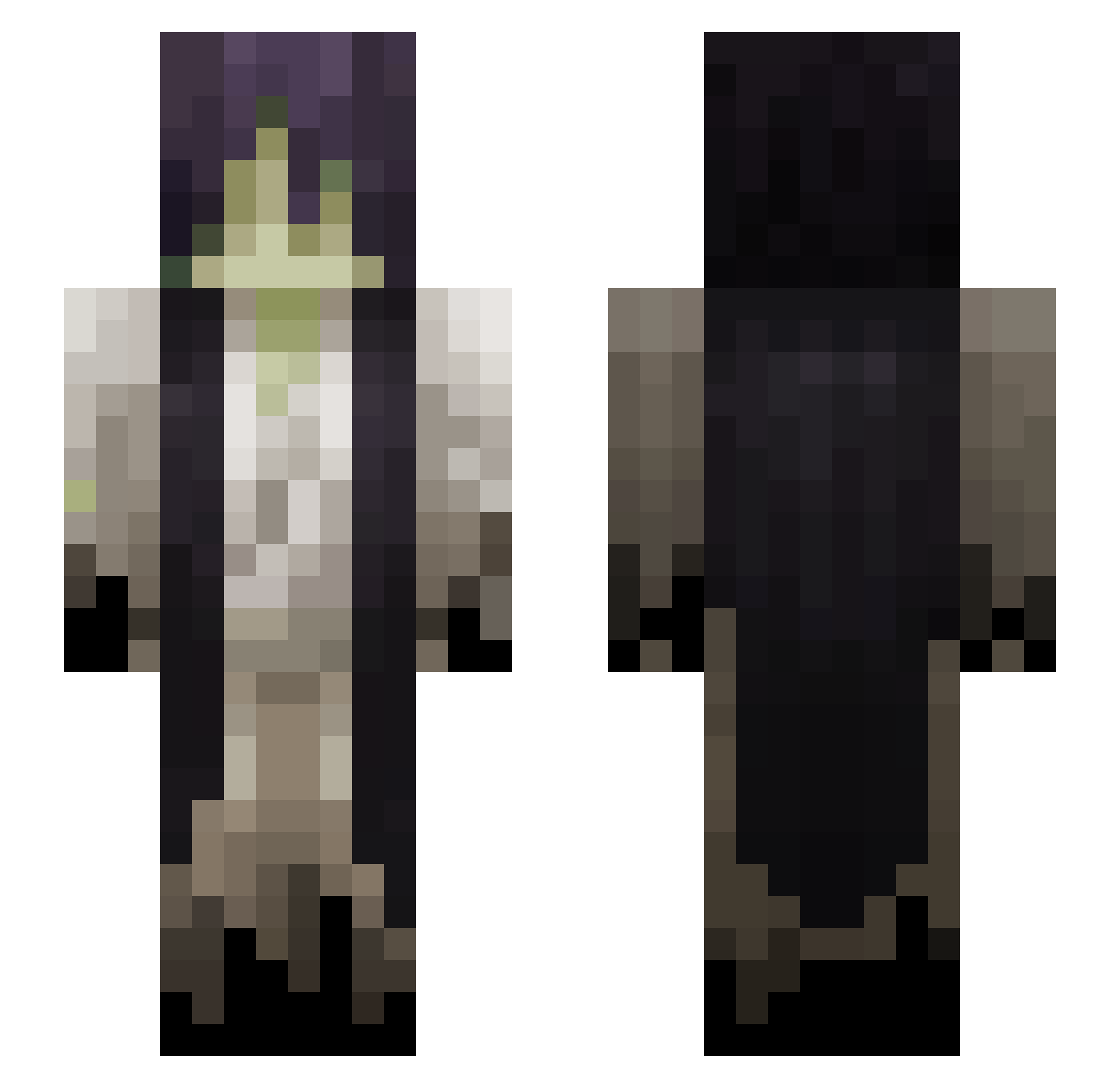 PF_GeneralMonty Minecraft skin, front and back view
