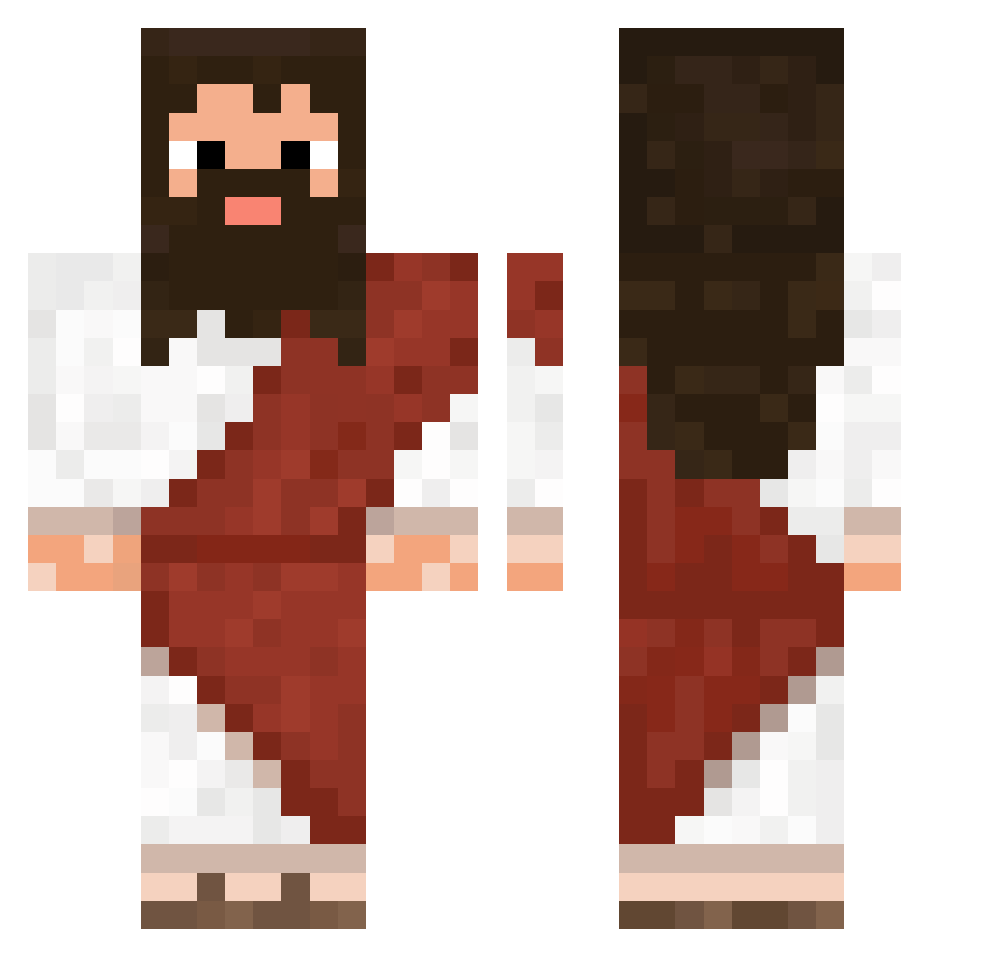 Greta1602 Minecraft skin, front and back view