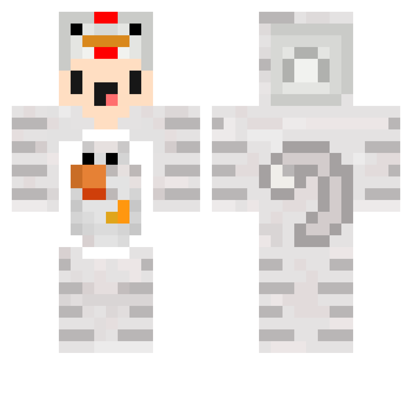 1attye Minecraft skin, front and back view