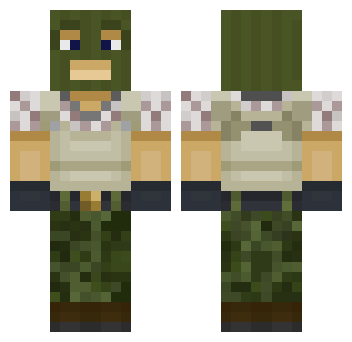 DRIZZY88 Minecraft skin, front and back view