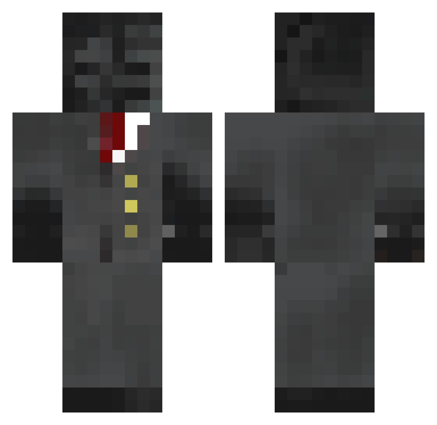 RitterRunkel Minecraft skin, front and back view
