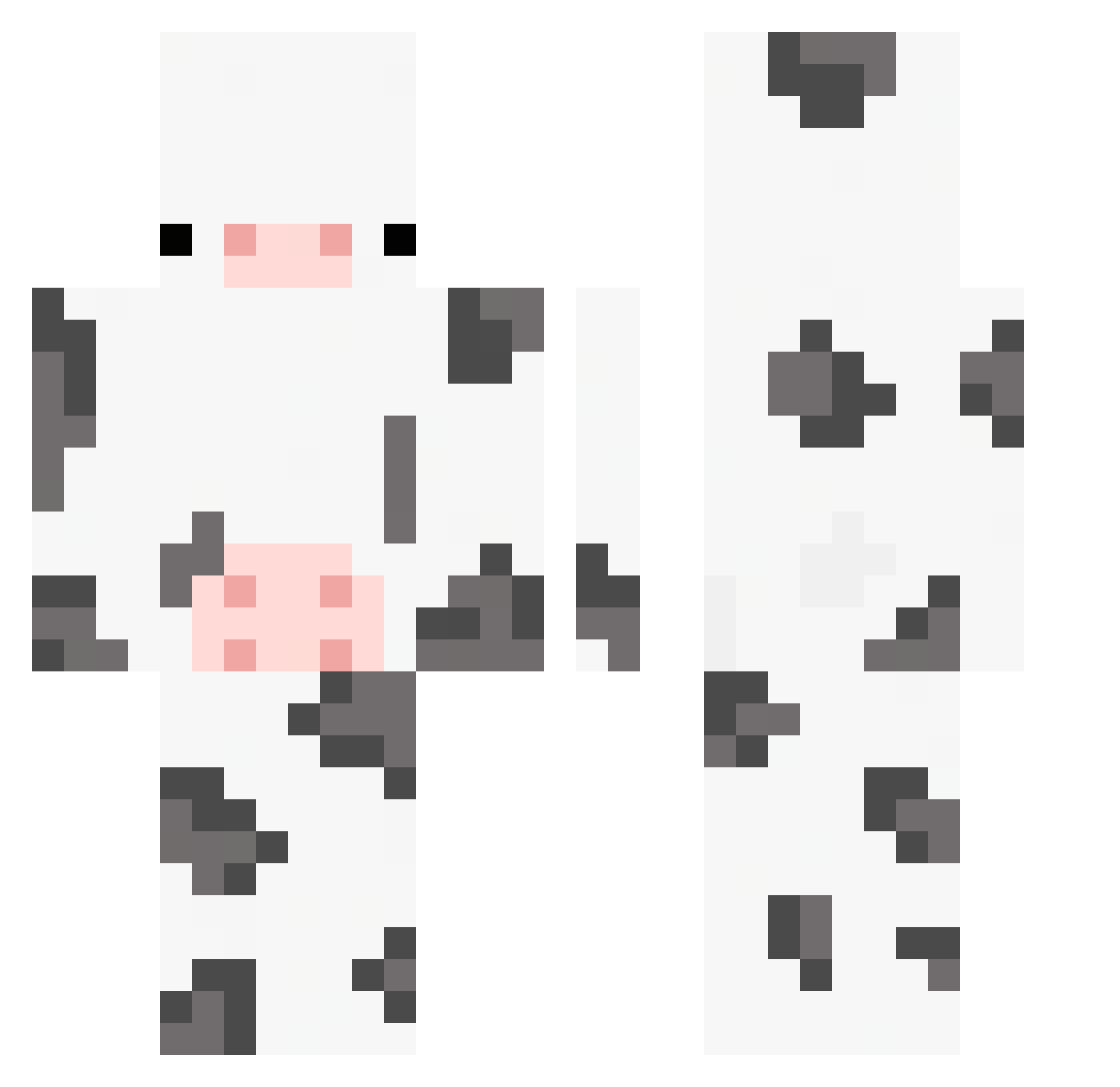 FiredDionysus Minecraft skin, front and back view