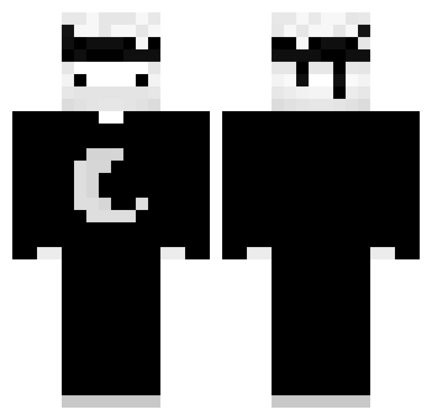 utelias_kissa Minecraft skin, front and back view
