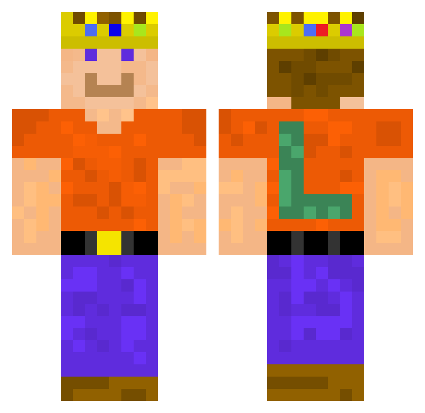liamisfun1 Minecraft skin, front and back view